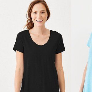 Pure Jill Scoop-Neck Elliptical Tee size M